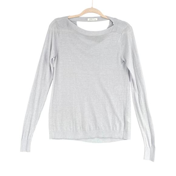 Nordstrom Signature Light Grey Lightweight Long sleeve Round Neck Sweater XS - Picture 1 of 7